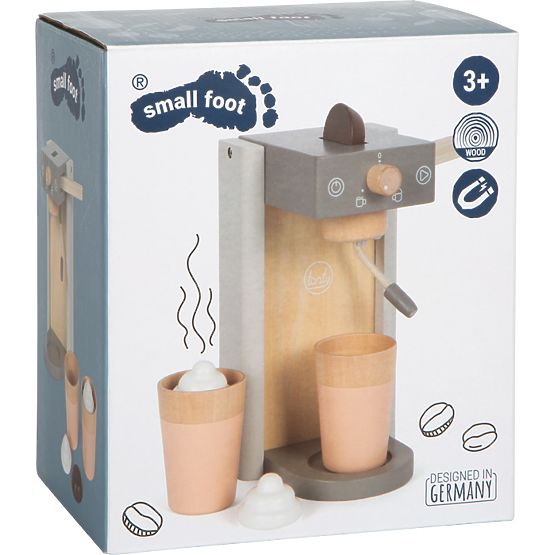small foot Wooden Coffee Maker with Accessories Tasty Gray