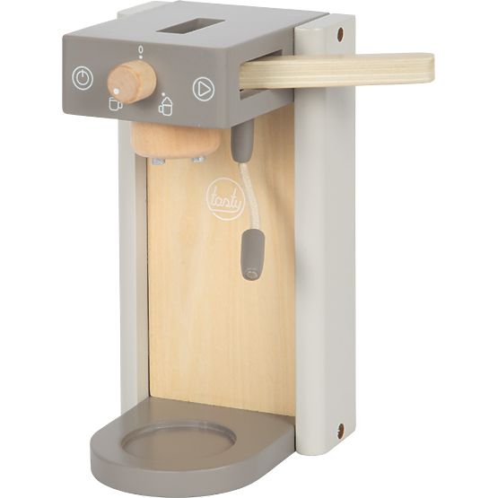 small foot Wooden Coffee Maker with Accessories Tasty Gray