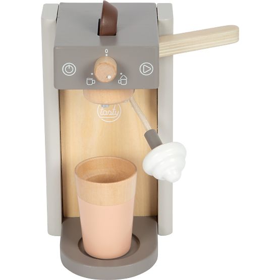 small foot Wooden Coffee Maker with Accessories Tasty Gray