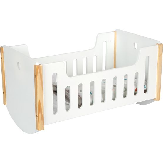 small foot Wooden Cradle for Dolls Little Button