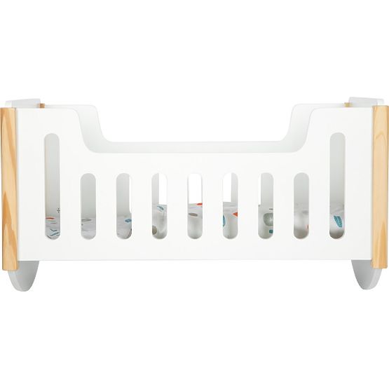 small foot Wooden Cradle for Dolls Little Button