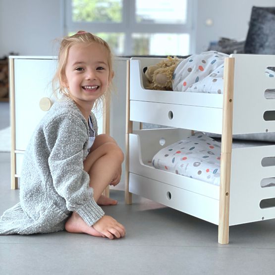small foot Wooden Crib Little Button
