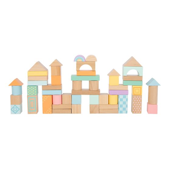 Small Foot Wooden cubes pastel 50 pcs