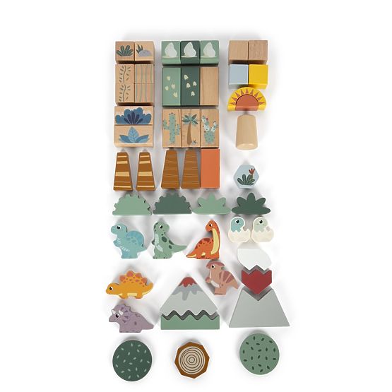 Small Foot Wooden Dino Blocks