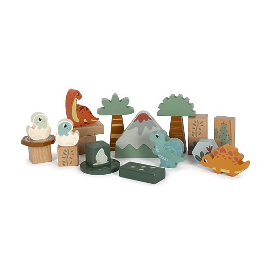 Small Foot Wooden Dino Blocks