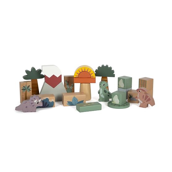 Small Foot Wooden Dino Blocks