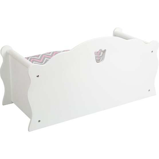 small foot Wooden Doll Bed White