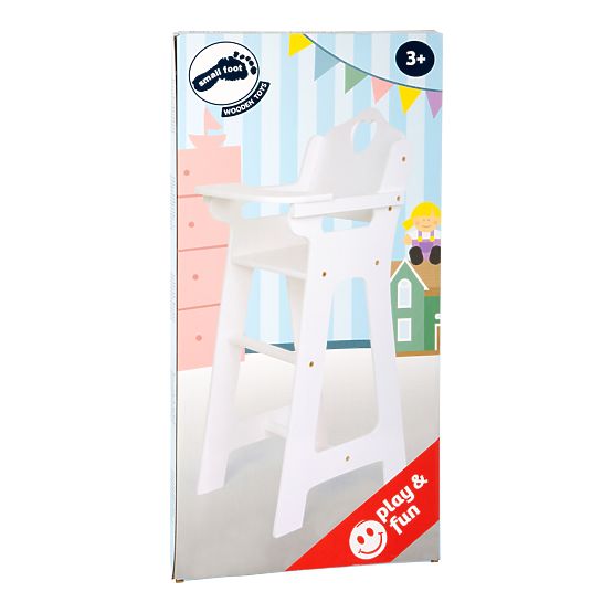 small foot Wooden Doll Chair White