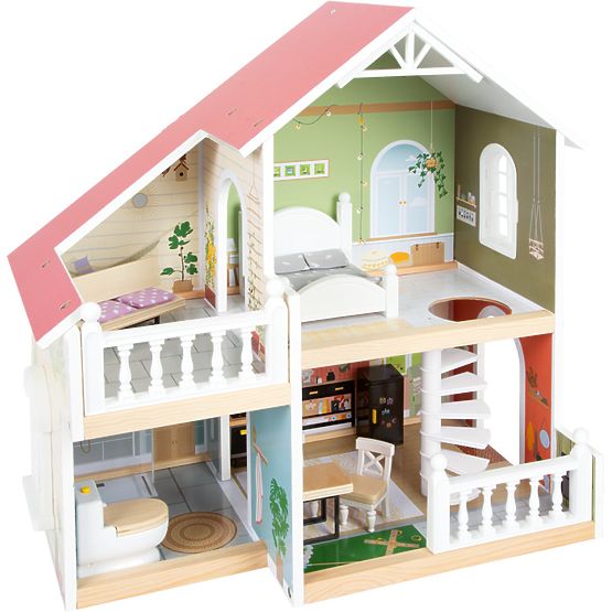 small foot Wooden Dollhouse with Terrace