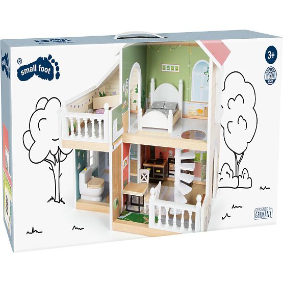 small foot Wooden Dollhouse with Terrace