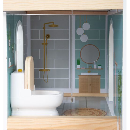 small foot Wooden Dollhouse with Terrace