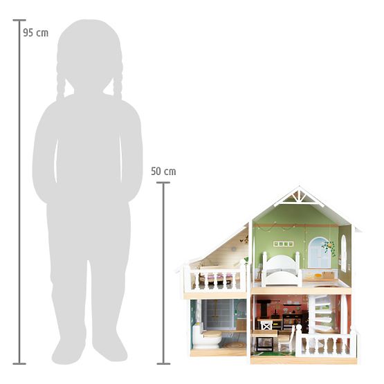 small foot Wooden Dollhouse with Terrace