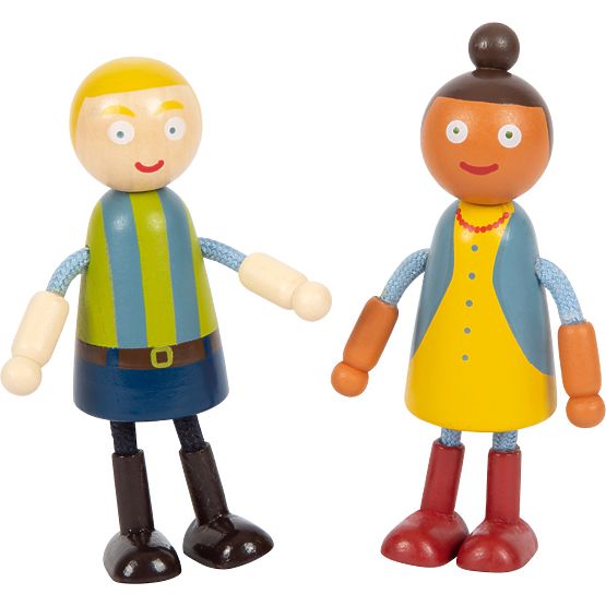 small foot Wooden Figures Family with Wheelchair