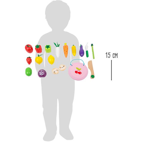 small foot Wooden Fruit and Vegetable Set - Damaged Packaging