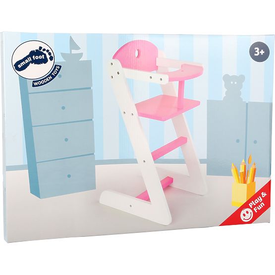 small foot Wooden High Chair for Dolls Dream