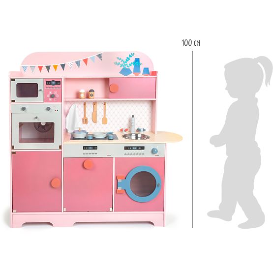 small foot Wooden Kitchen Gourmet Pink