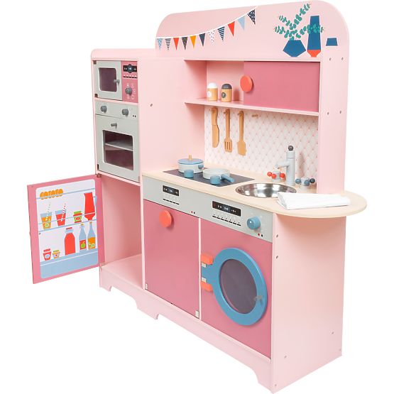 small foot Wooden Kitchen Gourmet Pink