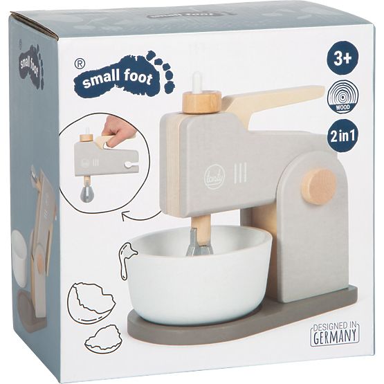 small foot Wooden Kitchen Mixer 2 in 1 Tasty Grey