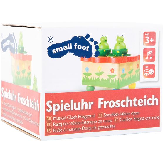 small foot Wooden Music Box Frog