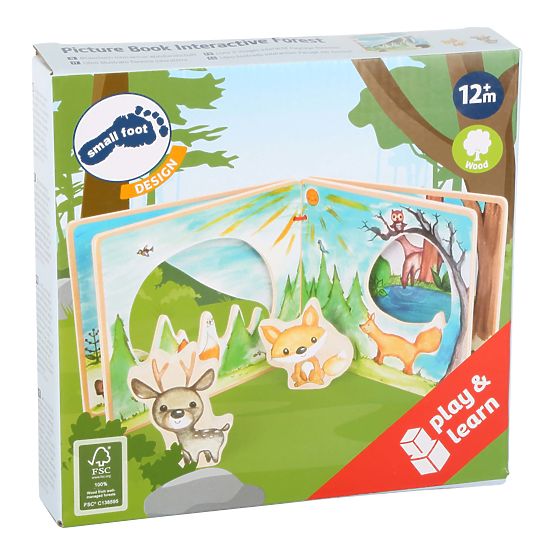 Small Foot Wooden picture book interactive game