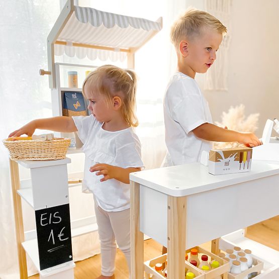 small foot Wooden Sales Stand Fresh