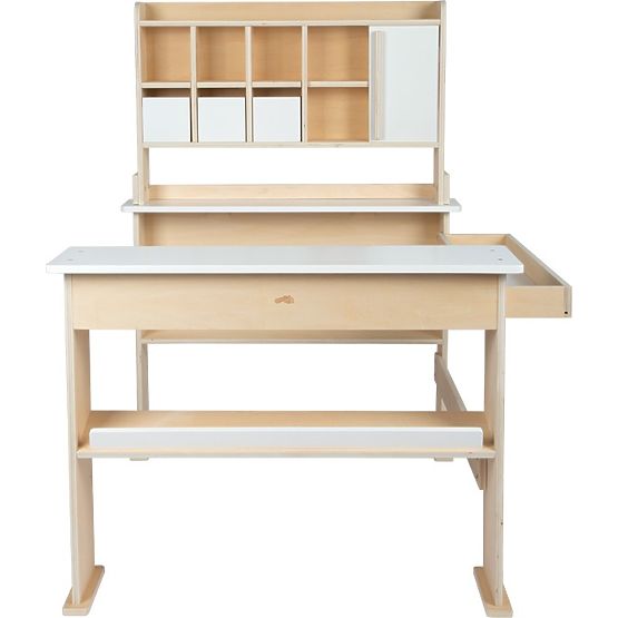 small foot Wooden Sales Stand White
