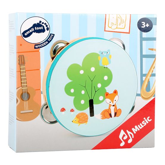 Small Foot Wooden tambourine with reed