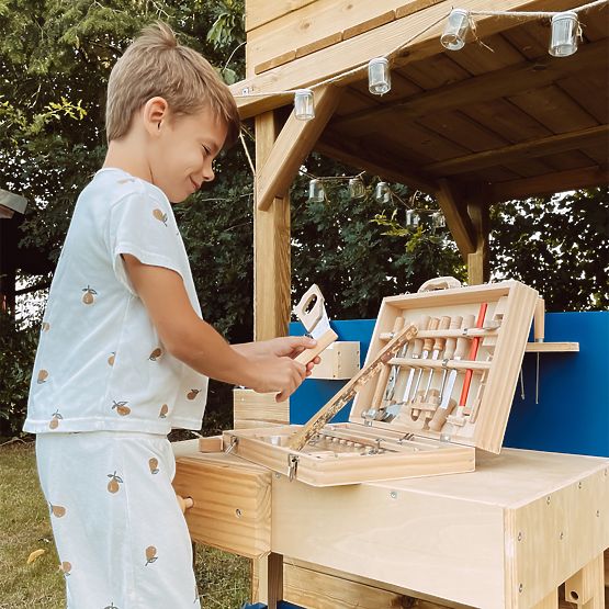 Small Foot Wooden Tool Case Deluxe