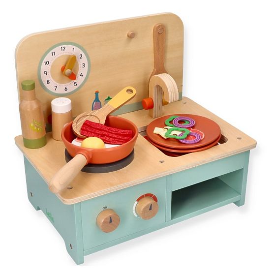 Small Wooden Kitchen with Accessories