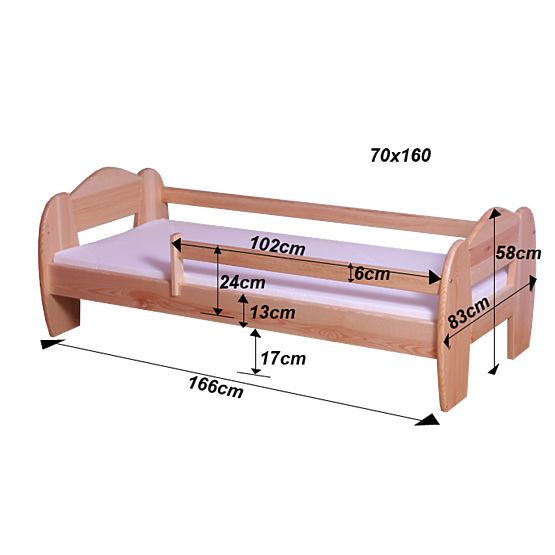 Snow White Children's Bed - Alder