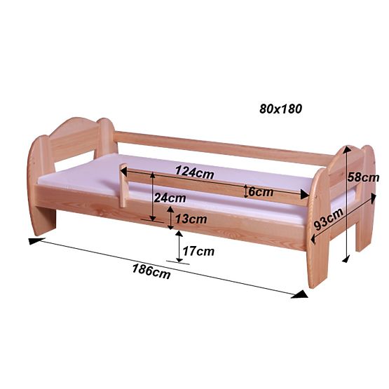 Snow White Children's Bed - Alder