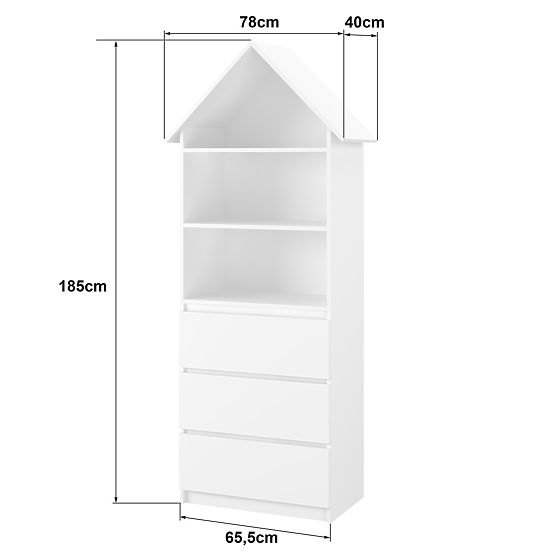 House-Shaped Bookshelf Sofie - Pink