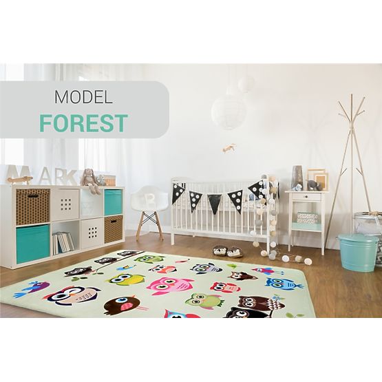 SOFT OWL FOREST Children's Rug