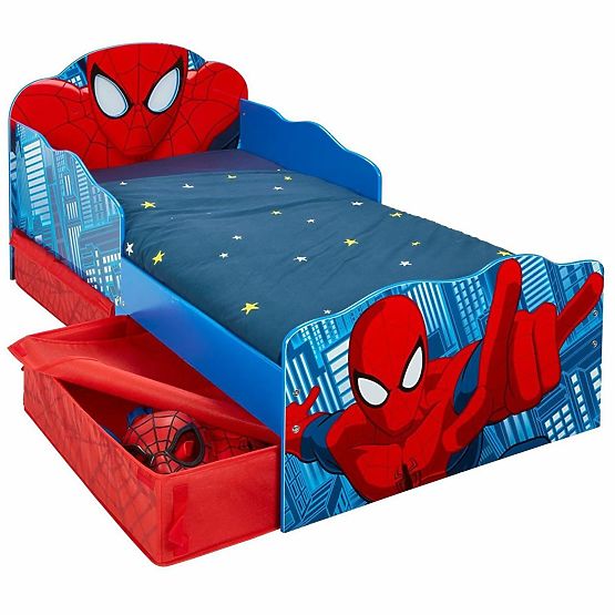 Children's Bed Spiderman with Light and Storage