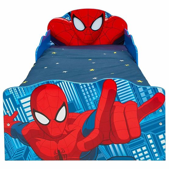 Children's Bed Spiderman with Light and Storage