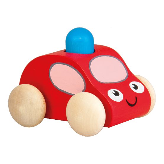 Squeaky Car with Beacon 1pc Red