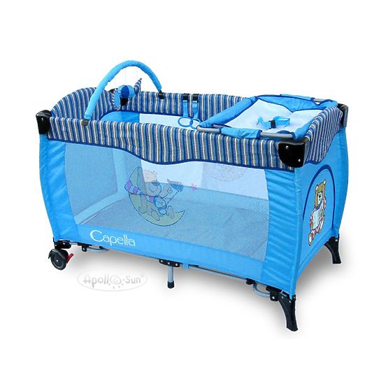 Standard Travel Cot - Blue