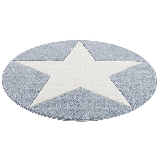 STAR Children's Rug - Blue/White
