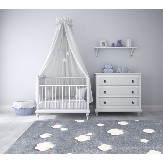Starlight Silver-Grey Children's Rug