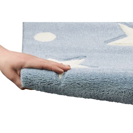 STARS Children's Rug - Blue/White