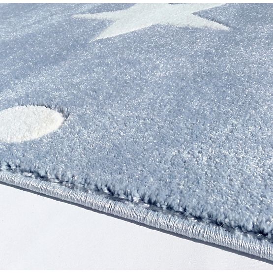 STARS Children's Rug - Blue/White