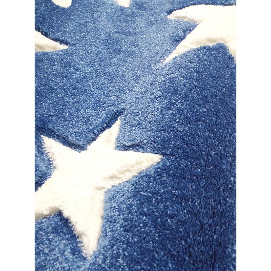 STARS Children's Rug - Dark Blue/White