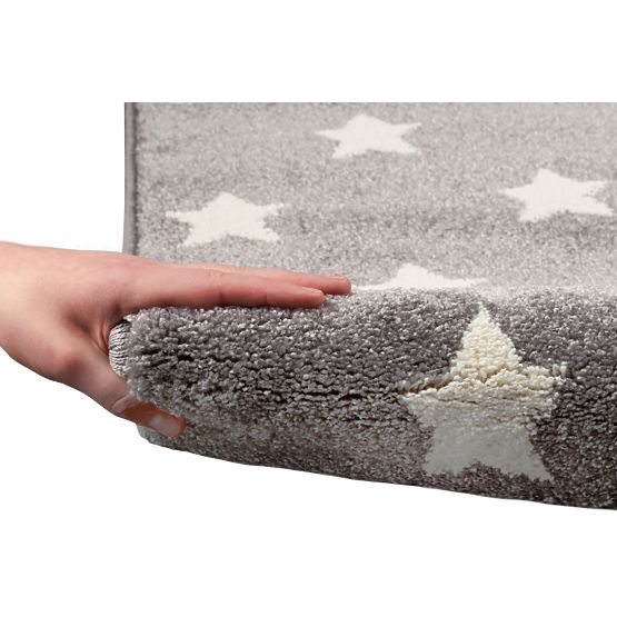 STARS Silver-Grey/White Children's Rug