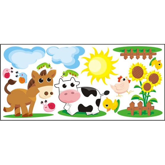 Stickers to window - Farm pattern 2 - 0,3 m2