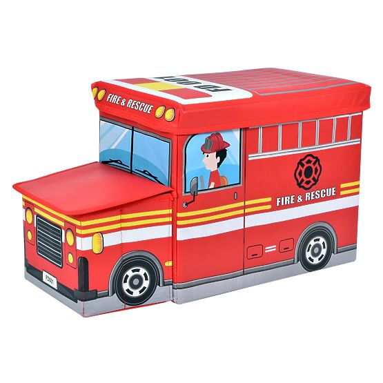 Storage Ottoman Fire Truck - Red