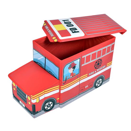 Storage Ottoman Fire Truck - Red