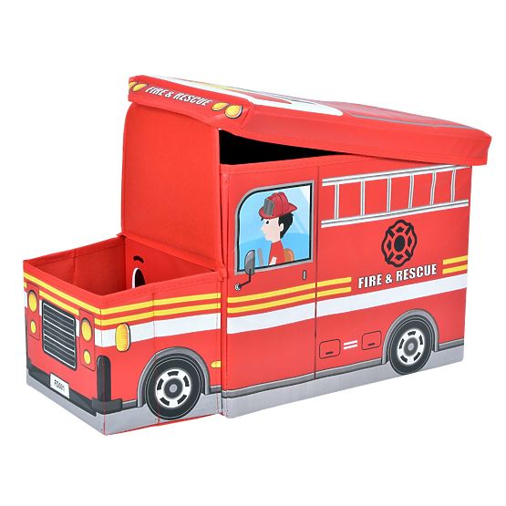Storage Ottoman Fire Truck - Red