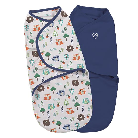Swaddle blanket SwaddleMe S blue / forest motif 2pc