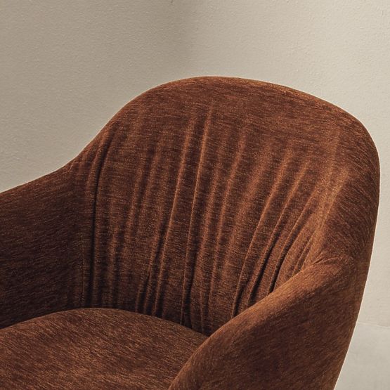 Swivel Chair Kairo, Brown-Red