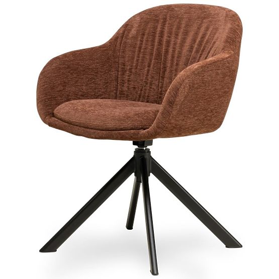 Swivel Chair Kairo, Brown-Red